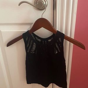 Express black crop top